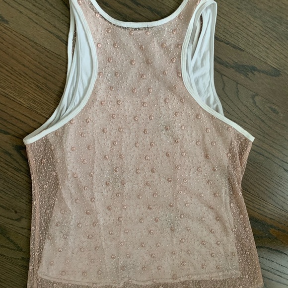 Rose sparkle mesh top - Picture 2 of 3